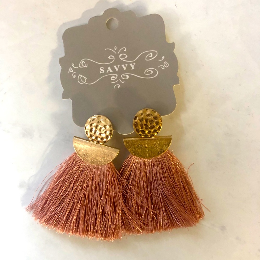 Savvy Pink Tassel Earrings